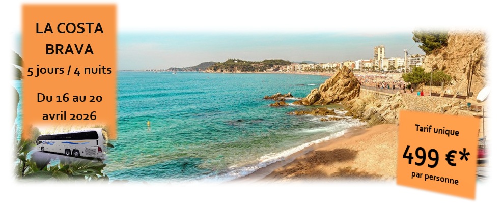 Goûtez à la douceur méditerranéenne de la Costa Brava: son climat, son histoire, la nature et l’originalité de ses ports et villages en font LA destination idéale ! Entre Méditerranée et Pyrénées, vous tomberez à coup sûr sous le charme de la Costa Brava ! 33 places sont disponibles.